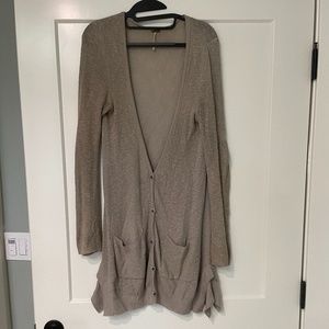 Free People Tan Cardigan